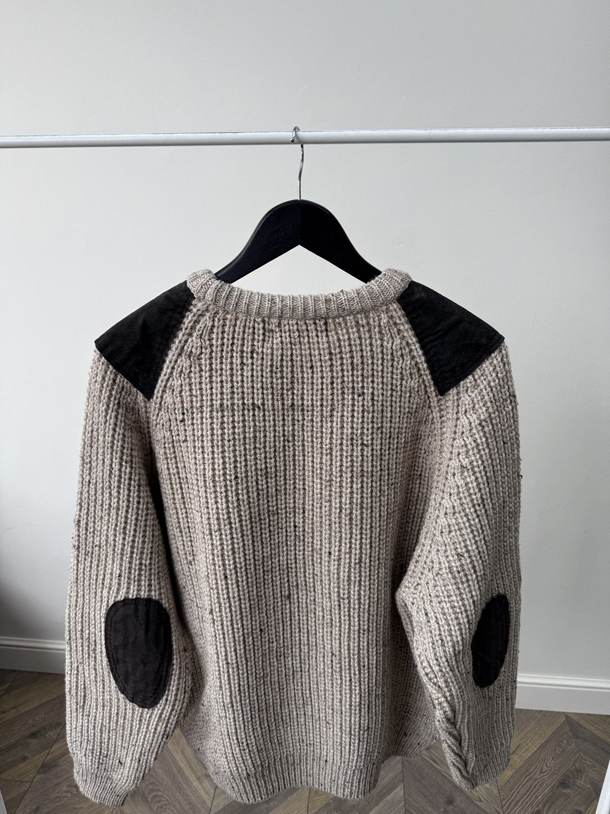 Aran Crafts Vintage Aran Crafts Ireland Wool Sweater Chunky Elbow Patch Size US L / EU 52-54 / 3 - 9 Thumbnail