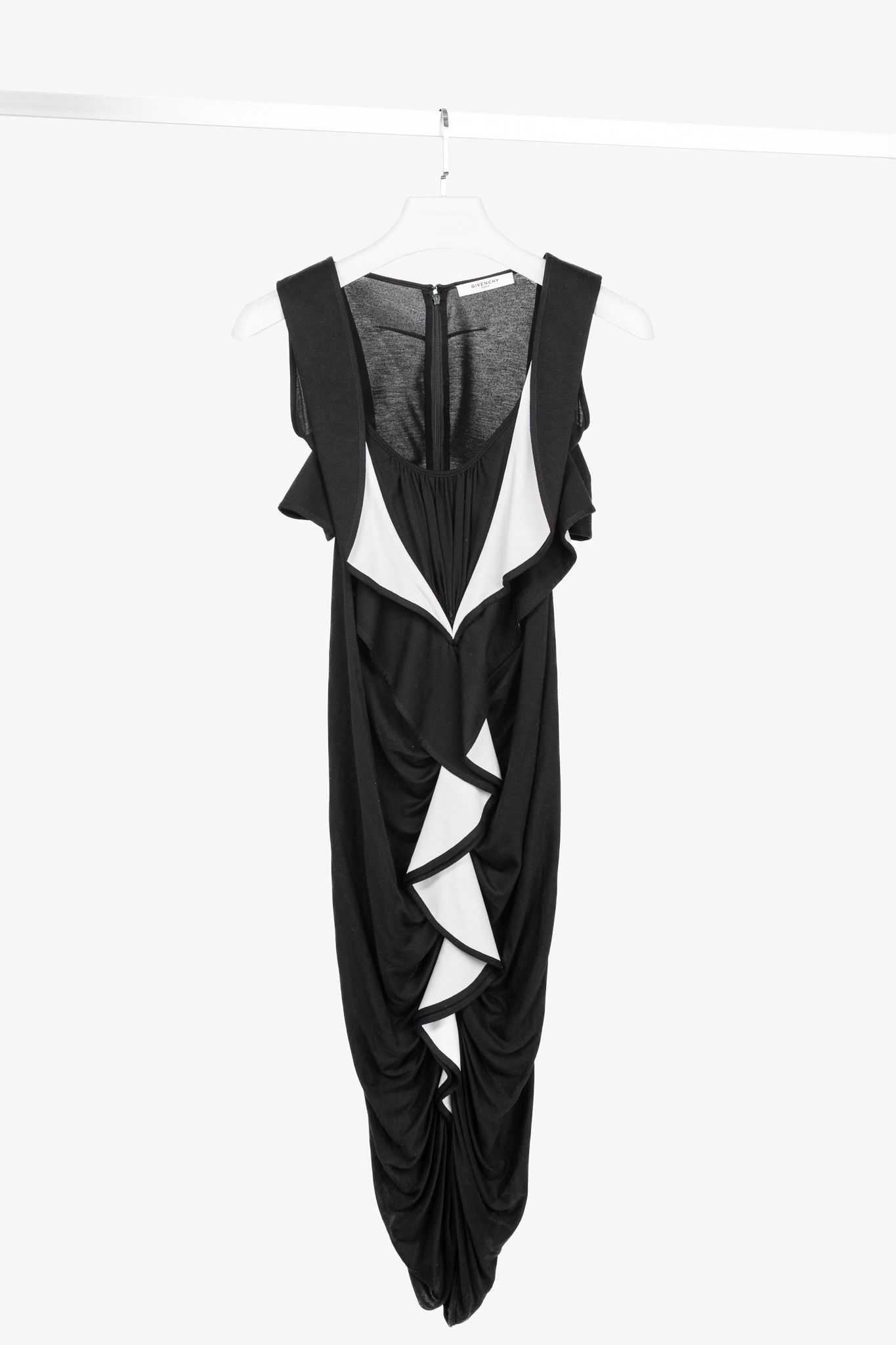 Givenchy Givenchy PF/13 Black Ruffle Jersey Sleeveless Dress Size M / US 6-8 / IT 42-44 - 1 Thumbnail
