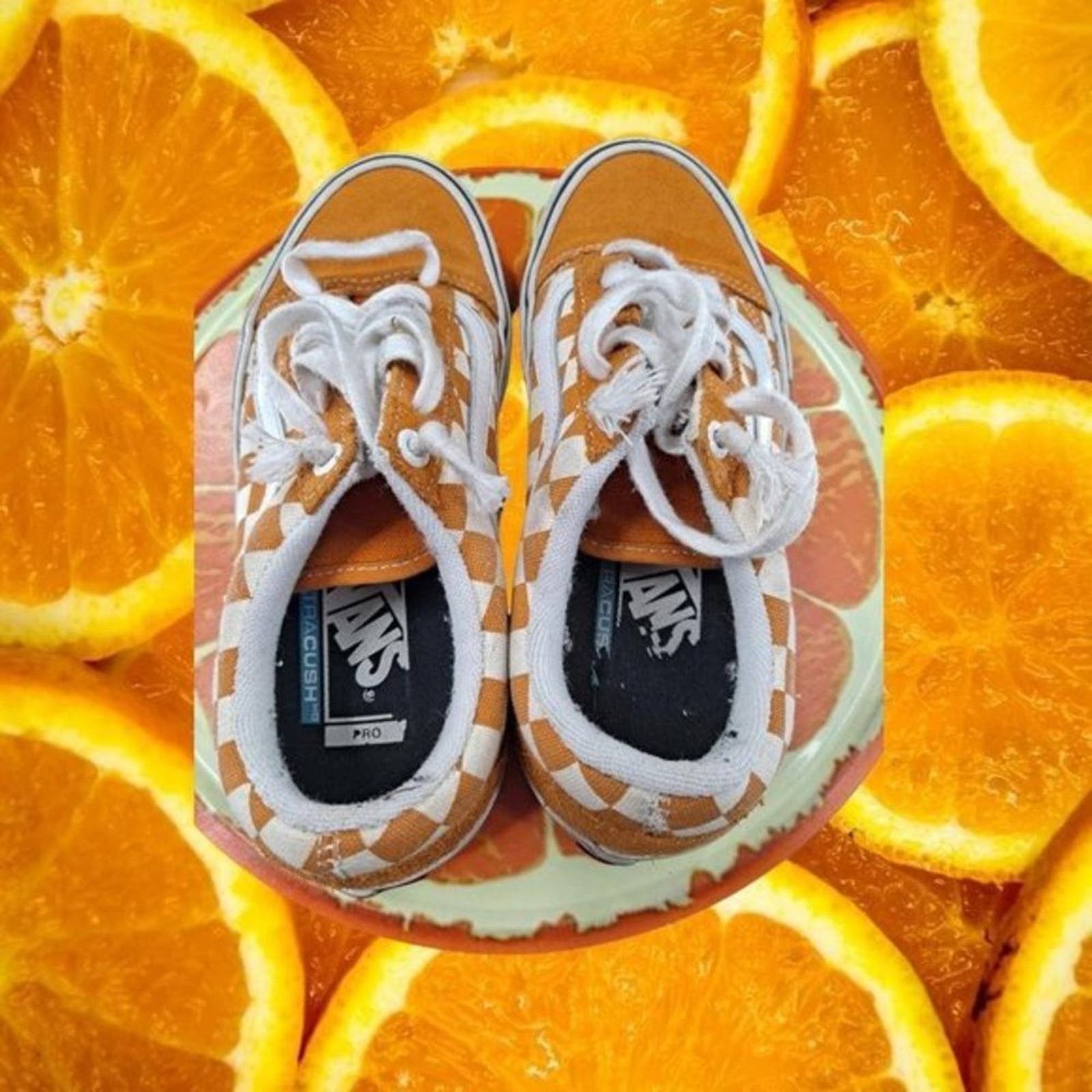 Vans Vans Pro Sneakers Orange and White Check Size 5 Size US 5 / EU 37 - 5 Thumbnail