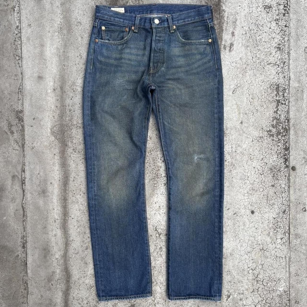 Levi's Levi's 501 Original Premium Blue Denim Straight Fit Jeans Size US 31 - 1 Thumbnail