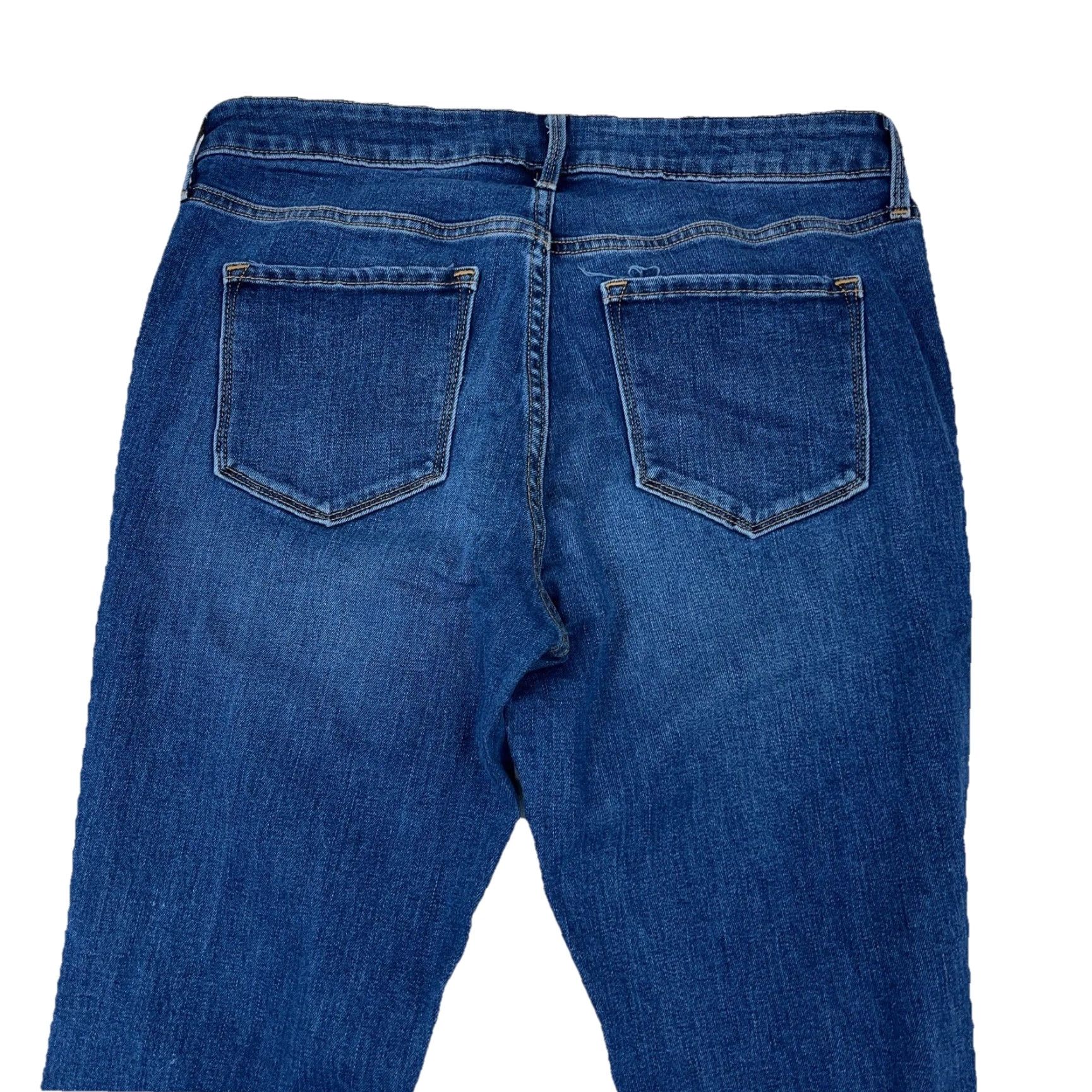 Old Navy Old Navy Jeans Womens 8 Power Straight Curvy Mid Rise Med Wash Holes Ripped A86 Jeans Mens Womens Boys Girls Size 30" / US 8 / IT 44 - 3 Thumbnail