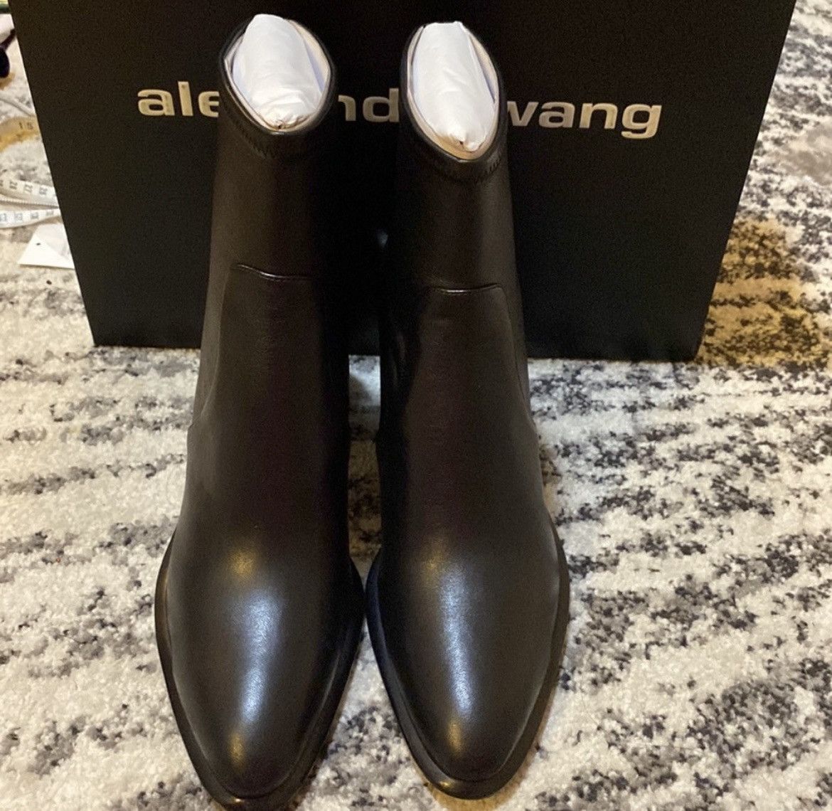 Alexander Wang ALEXANDER WANG Anna stretch-leather ankle boots Size US 9.5 / IT 39.5 - 5 Thumbnail