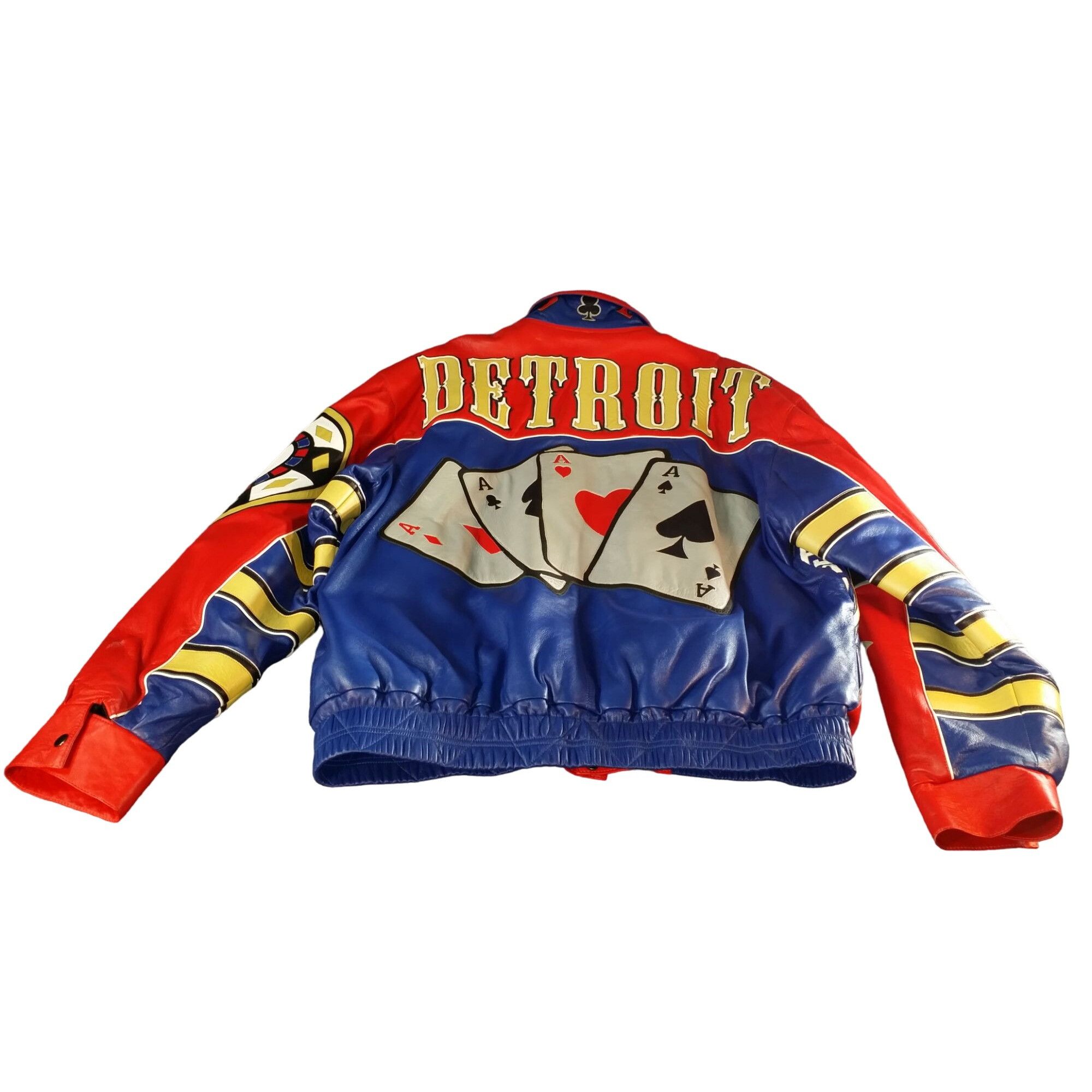 Vintage Vintage Rare 1990s Detroit Casino Gambling Leather Jacket Me Size US XL / EU 56 / 4 - 8 Thumbnail