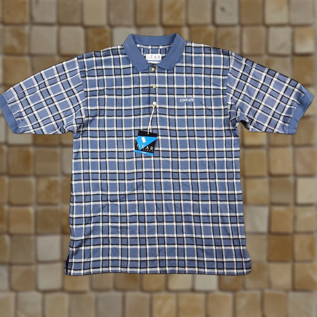 Vintage VINTAGE Luke AFB Air Force Base Preppy Plaid Polo Size M Relaxed Collar Shirt Size US M / EU 48-50 / 2 - 1 Thumbnail
