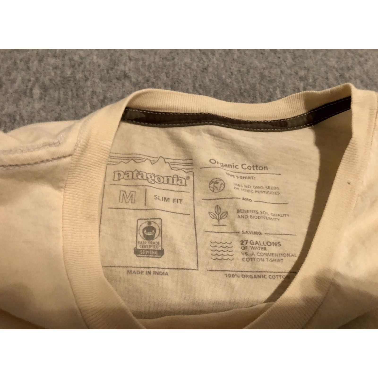 Patagonia Patagonia Defend Public Lands Organic Cotton T Shirt Slim Fit M Beige Mens Included Size US M / EU 48-50 / 2 - 3 Thumbnail