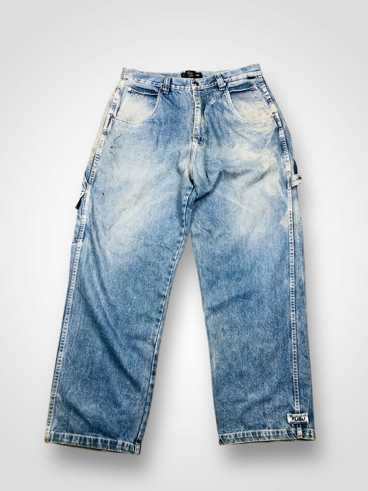 Fubu Fubu Denim Distresses Jeans (21) Size US 35 - 1 Thumbnail