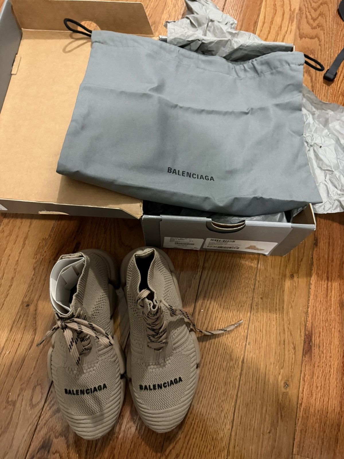 Balenciaga Balenciaga WMNS Speed 2.0 Beige Lace Up Size US 4 / IT 34 - 6 Thumbnail