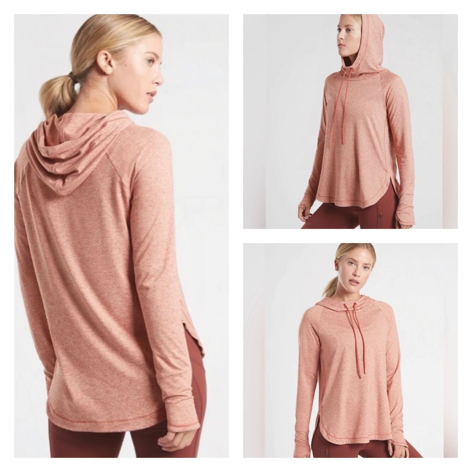 Athleta Athleta uptempo Hoodie orange side slit hi lo loose fit sz M Size M / US 6-8 / IT 42-44 - 1 Thumbnail