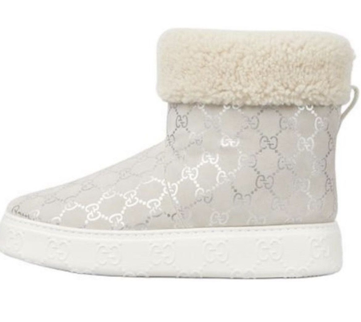 Gucci Gucci Shorts Snow Boots with Merino Trim Silver Size US 9.5 / IT 39.5 - 1 Thumbnail