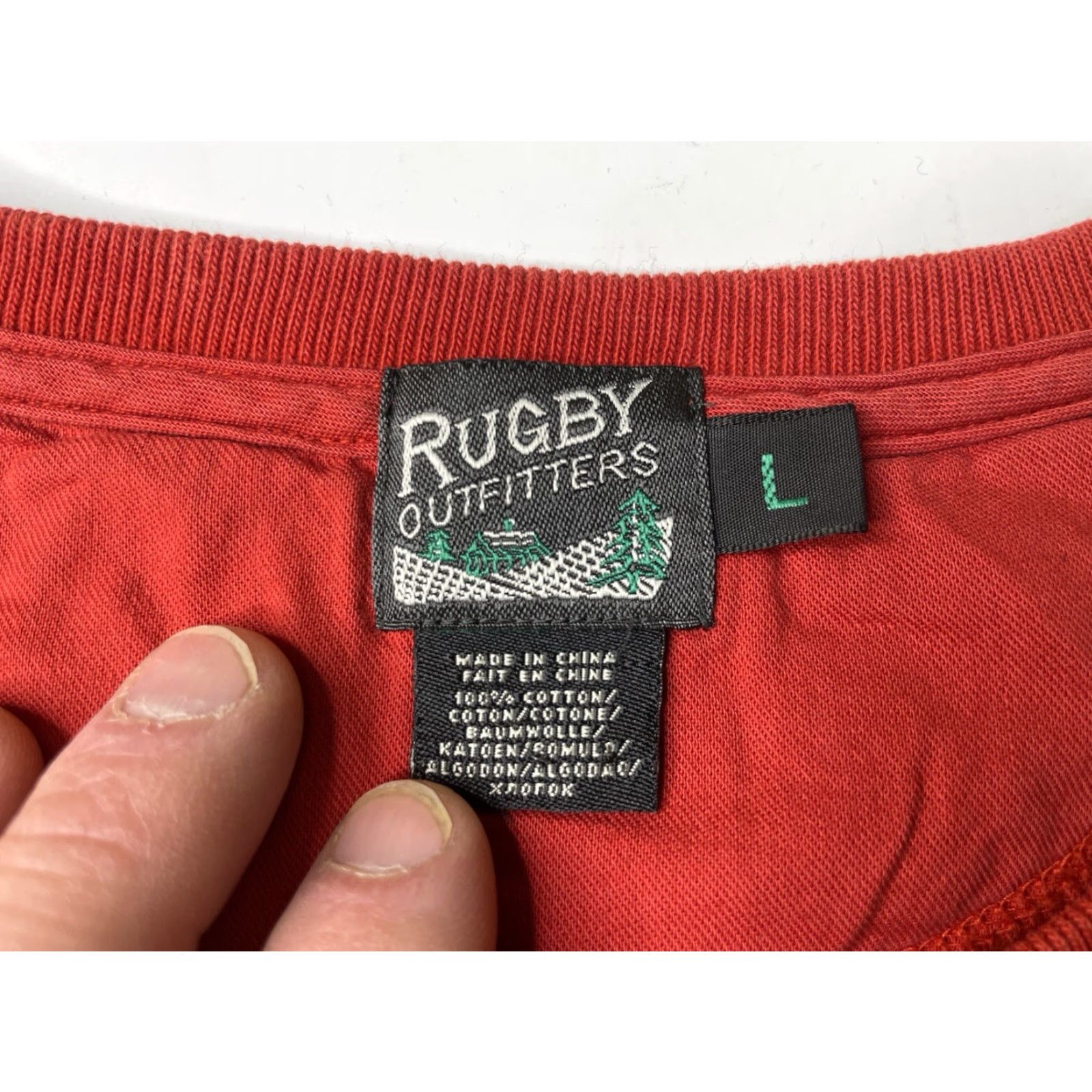 Ralph Lauren Ralph Lauren Rugby Outfitters Shirt Large Red Thermal Waffle Henley Cabin Core Size US L / EU 52-54 / 3 - 3 Thumbnail