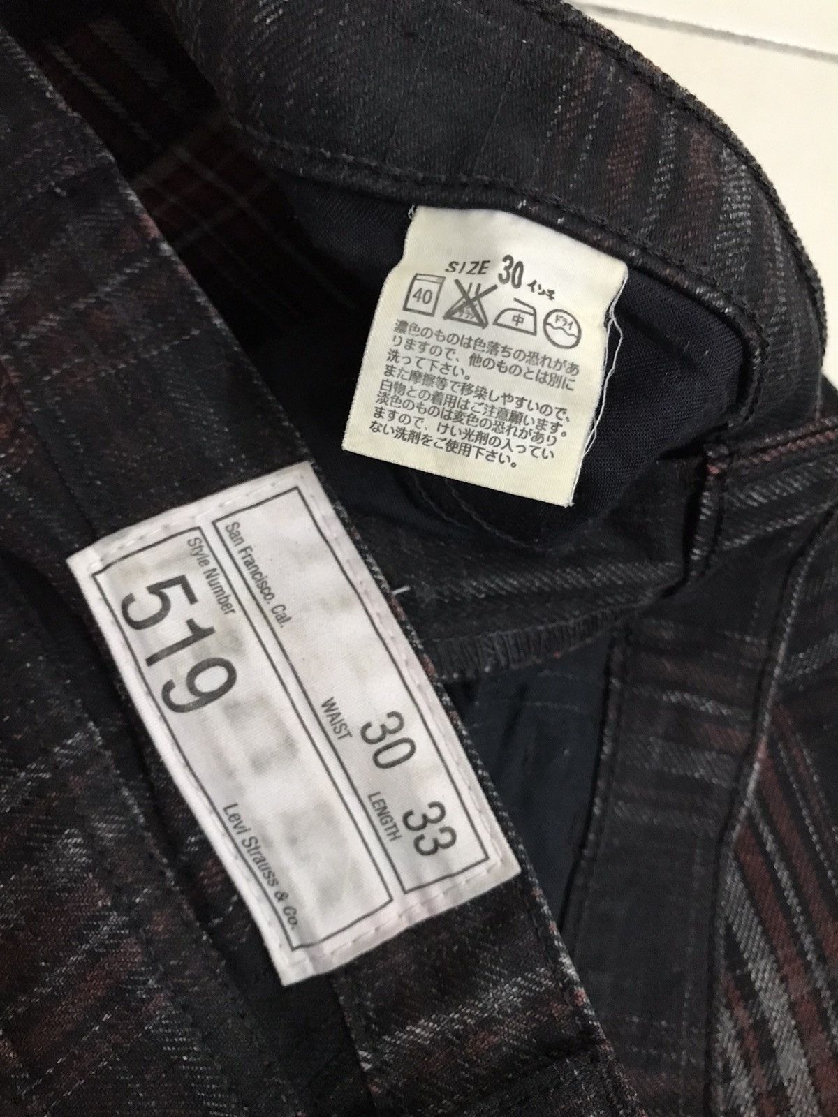 Japanese Brand × Levi's × Levi's Vintage Clothing Levi’s 519 Premium Collection Plaid Jeans Size US 30 / EU 46 - 7 Thumbnail