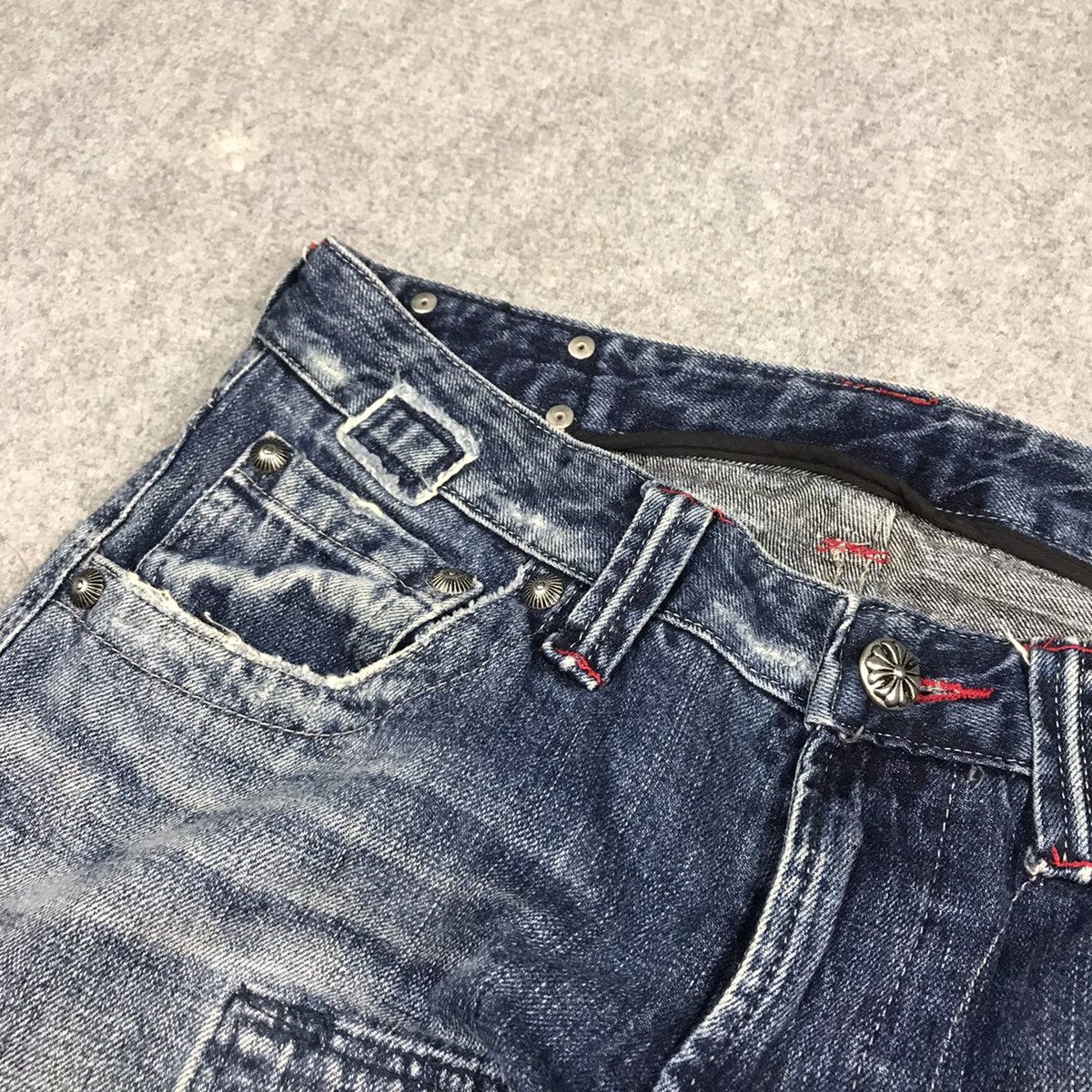 Japanese Brand × Le Grande Bleu (L.G.B.) FLARE PATCHWORK TRIM JAPAN BRAND BOOT CUT DENIM PANTS 141 Size US 30 / EU 46 - 10 Thumbnail
