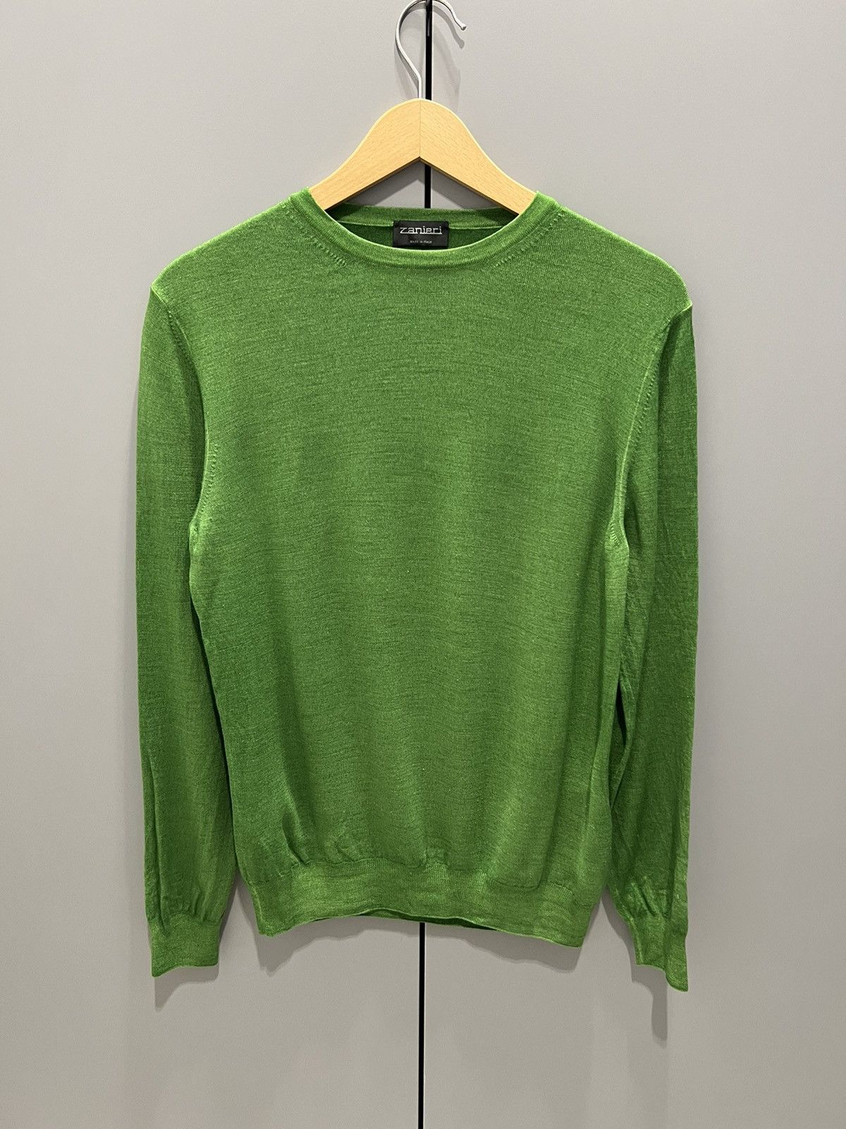 Zanieri Green Sweatshirt Knit Zanieri Made in Iataly Luxury M size Size US M / EU 48-50 / 2 - 11 Thumbnail