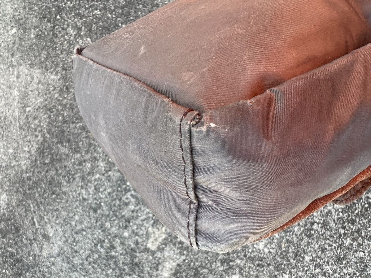 Vintage × Yohji Yamamoto Vintage Yohji Yamamoto Y’saccs Hybrid Patina Leather Wax Bag Size ONE SIZE - 14 Thumbnail