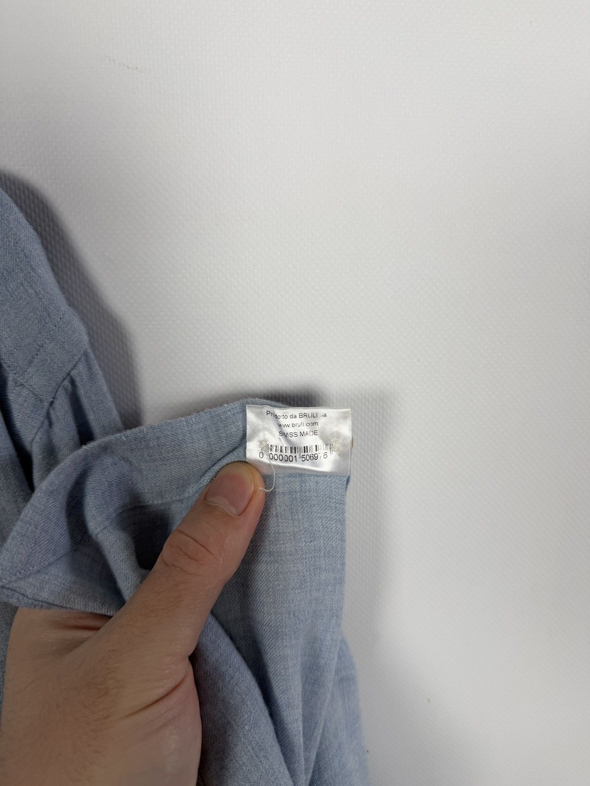 Other BRULI Swiss Made Long Sleeve Shirt Button Up Cotton / Wool Size US XL / EU 56 / 4 - 8 Thumbnail