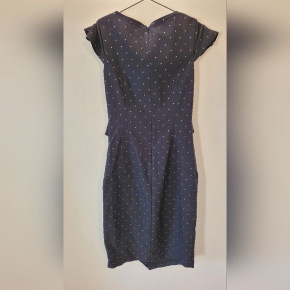Joseph Ribkoff Joseph Ribkoff Black Golden Studded Midi Dress - Size 4 Size S / US 4 / IT 40 - 3 Thumbnail