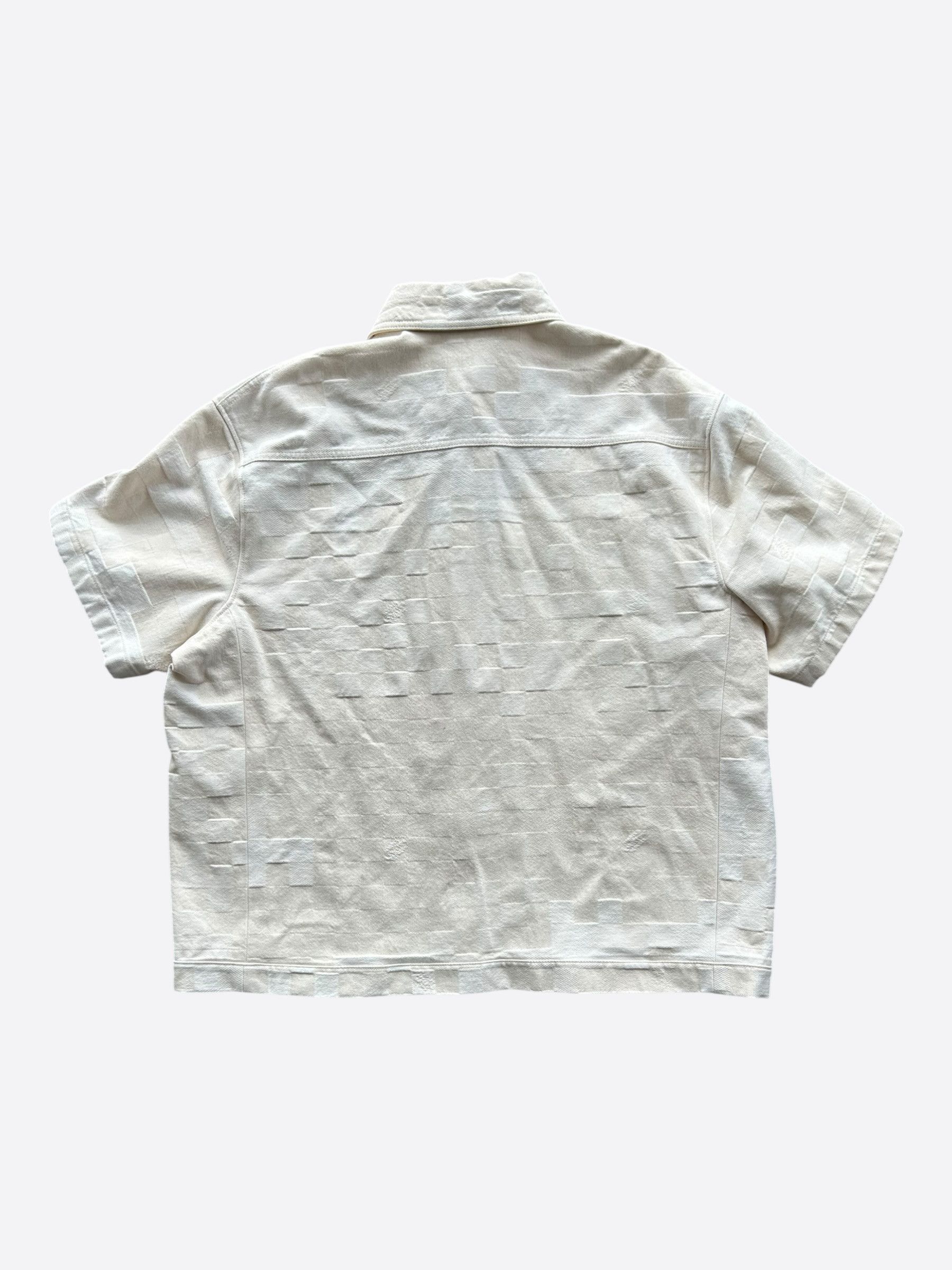 Louis Vuitton Louis Vuitton Beige Damoflage Button Up Shirt Size US XXL / EU 58 / 5 - 2 Thumbnail