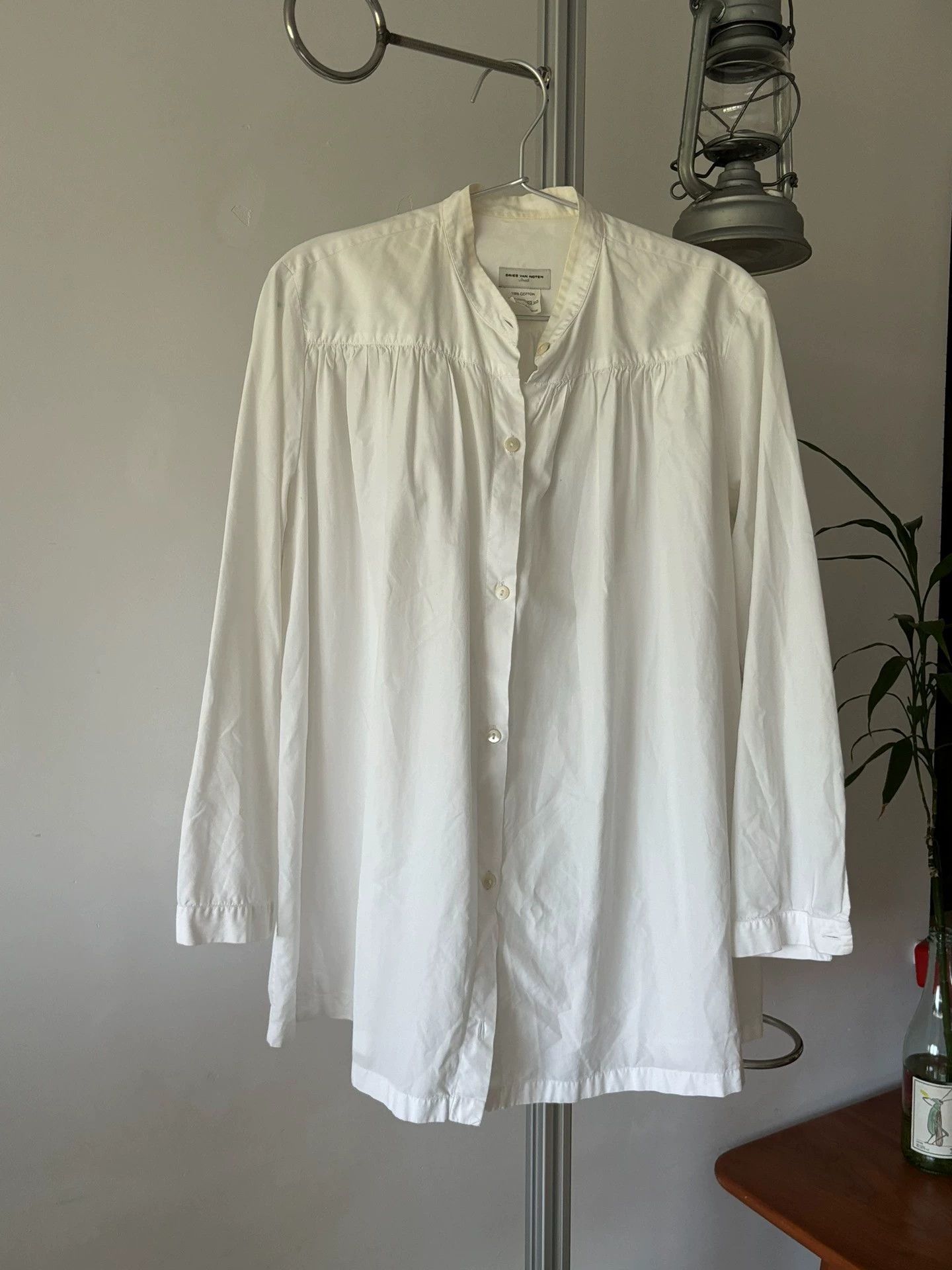 Dries Van Noten Dries van noten White cotton shirt Size US S / EU 44-46 / 1 - 1 Thumbnail