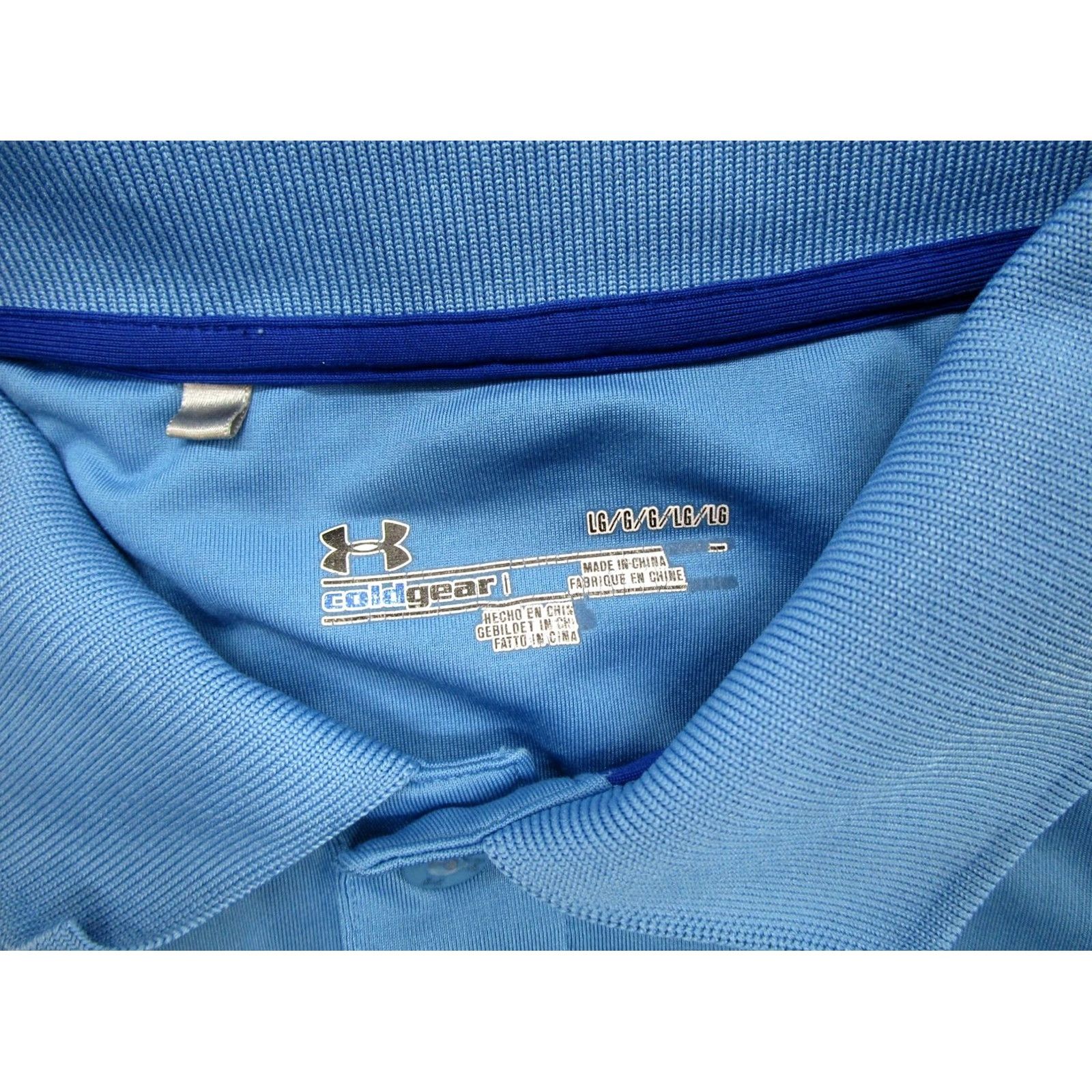 Under Armour Under Armour Polo Shirt Mens L Blue Stretch ColdGear Regular Short Sleeve Golf Shirt Size US L / EU 52-54 / 3 - 3 Thumbnail