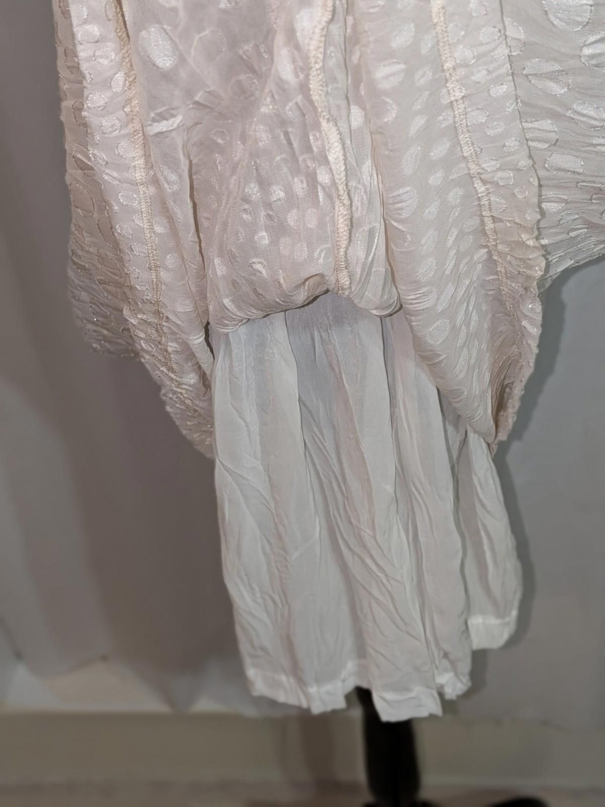Designer VTG Y2K Xxi White Baby Doll Polka Dot Coquette Dress W/ Bow Size M / US 6-8 / IT 42-44 - 8 Thumbnail