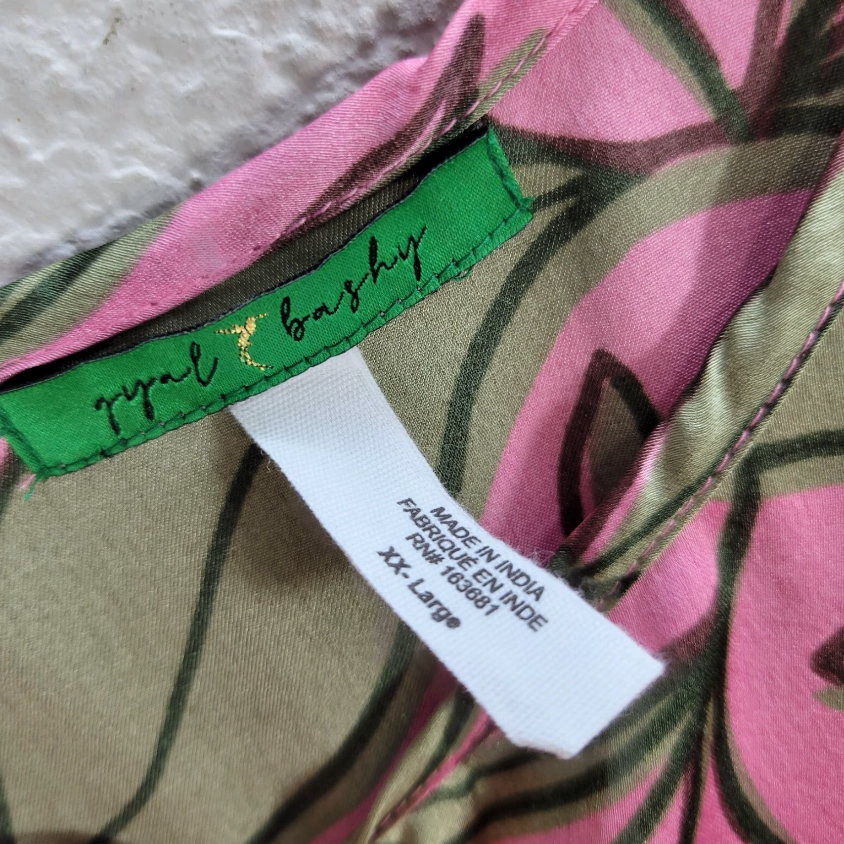Vintage Gyal Bashy Tank Cropped Sleeveless 2XL Pink Floral Recycled Polyester Lounge NWT Size XXL / US 16-18 / IT 52-54 - 3 Thumbnail