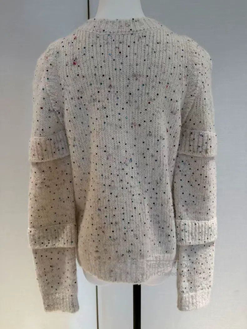 Chanel Chanel White starry sky knitted top sweater Size XS / US 0-2 / IT 36-38 - 2 Thumbnail