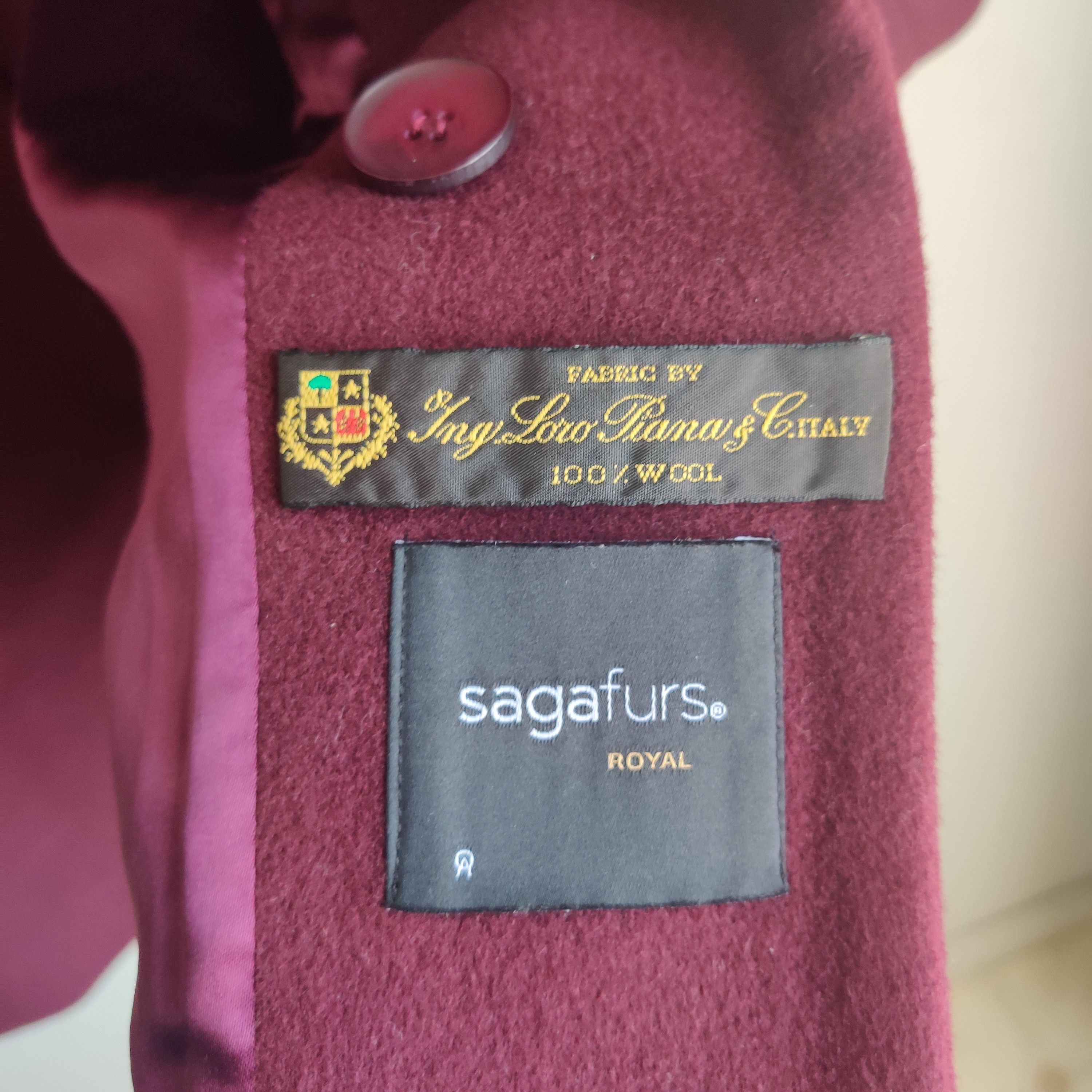 Loro Piana Loro Piana Caruana 100% Wool Coat w/ Saga Fox Fur Trim Size L / US 10 / IT 46 - 4 Thumbnail