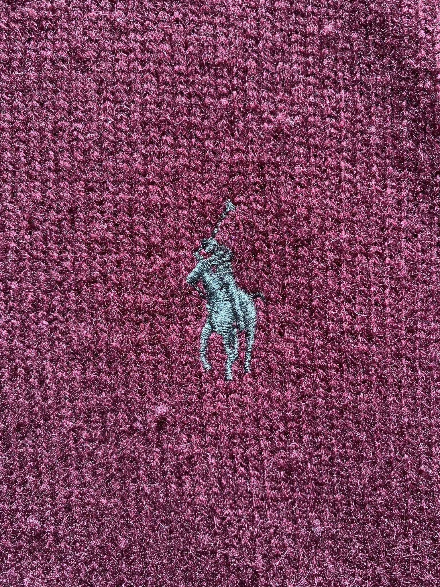 Polo Ralph Lauren × Vintage Polo Ralph Lauren V-Neck Sweater Lambswool Logo Size US L / EU 52-54 / 3 - 4 Thumbnail