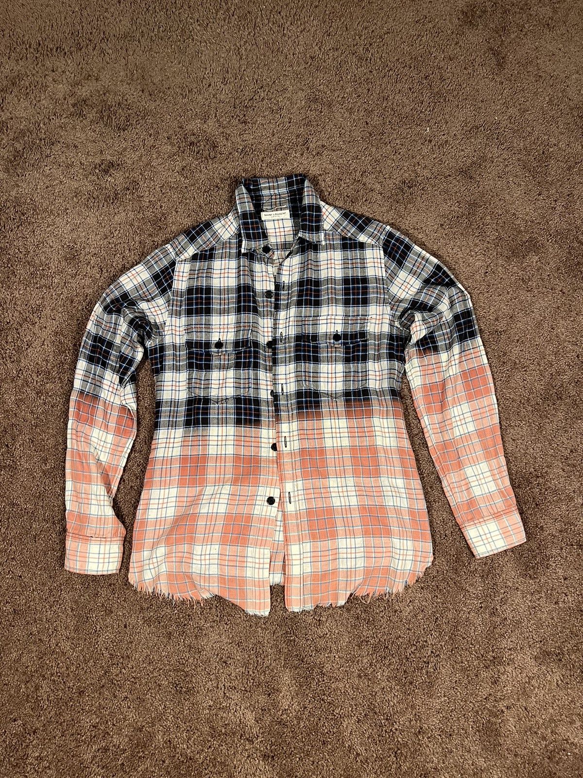 Saint Laurent SS16 Bleached Flannel