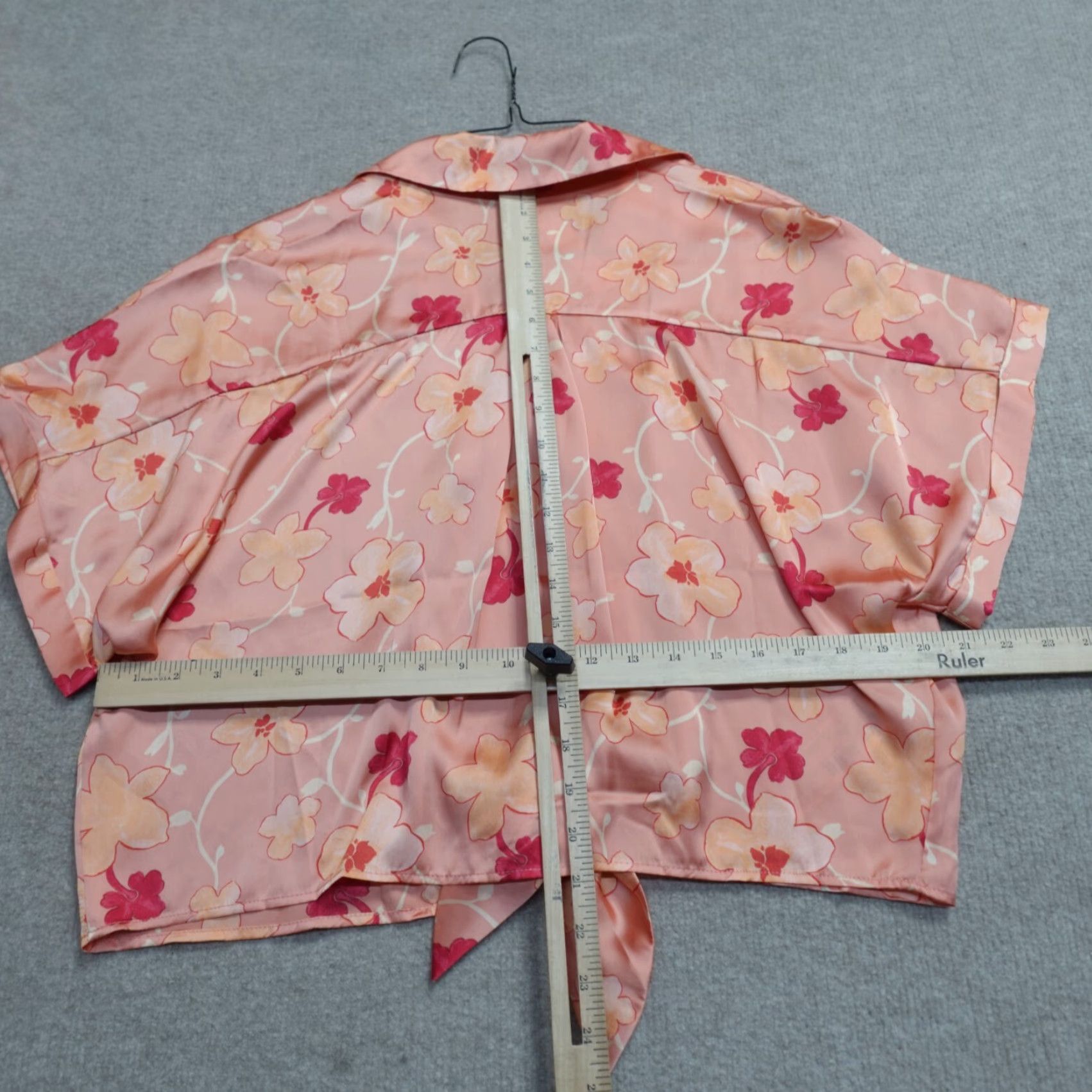 Mango MANGO Womens Top XL Pink Floral Satin Blouse MNG NEW Size XL / US 12-14 / IT 48-50 - 7 Thumbnail
