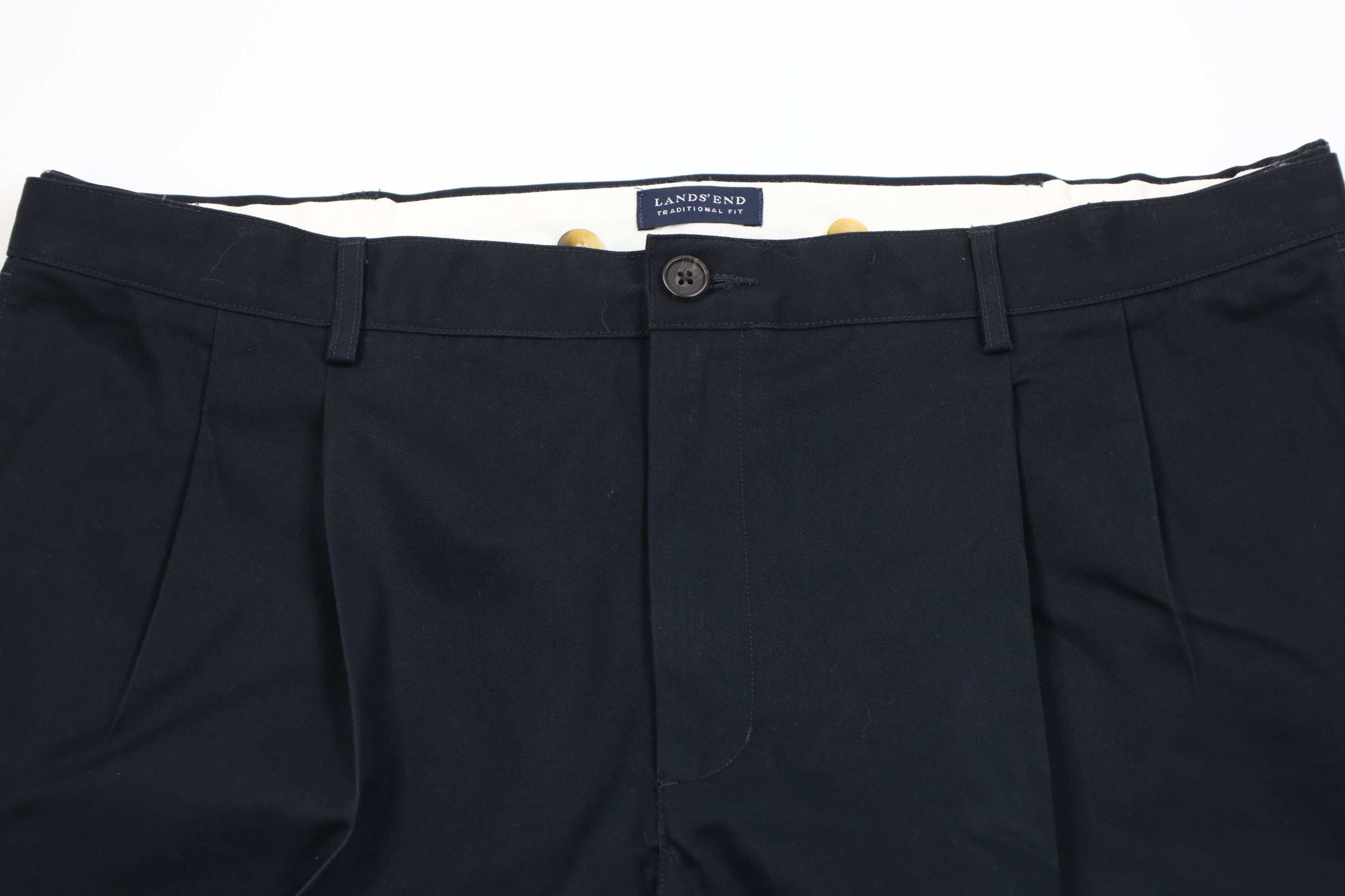 Lands' End Vintage Lands End Cotton Wide Leg Chino Pants Blue Size US 38 / EU 54 - 2 Thumbnail