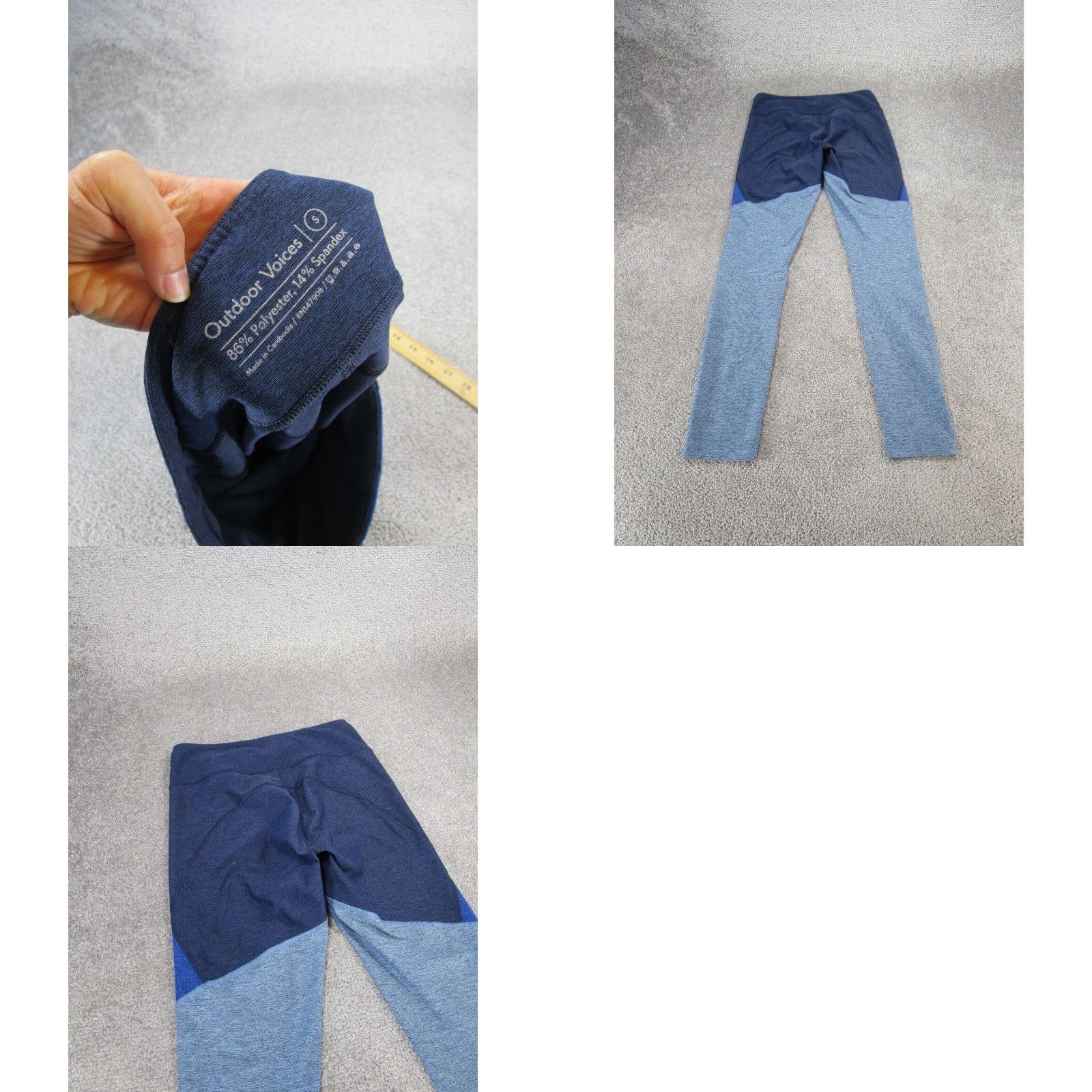 Outdoor Voices Outdoor Voices Womens Small Extra Large XL Blue Colorblock Compression Size 28" / US 6 / IT 42 - 8 Thumbnail