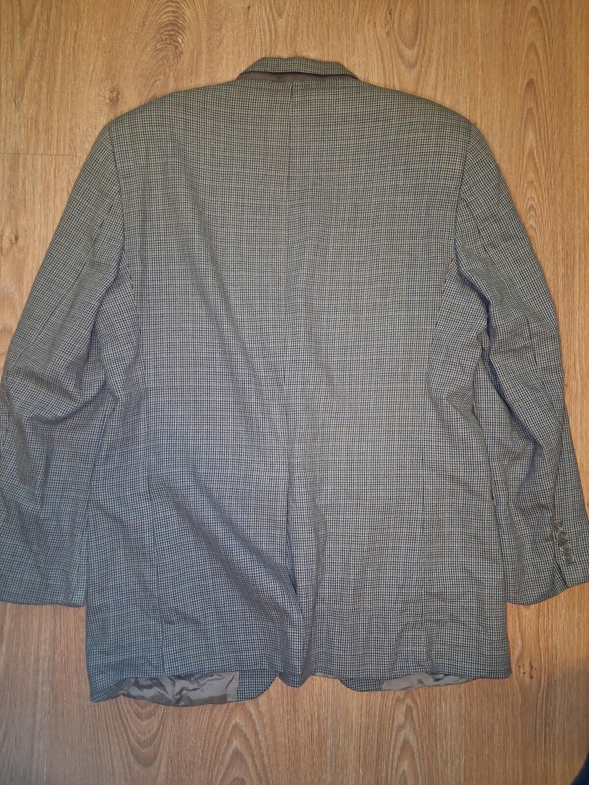 Polo Ralph Lauren Chaps Ralph Lauren Sport Coat 42XL Beige Houndstooth Silk Size 42L - 11 Thumbnail