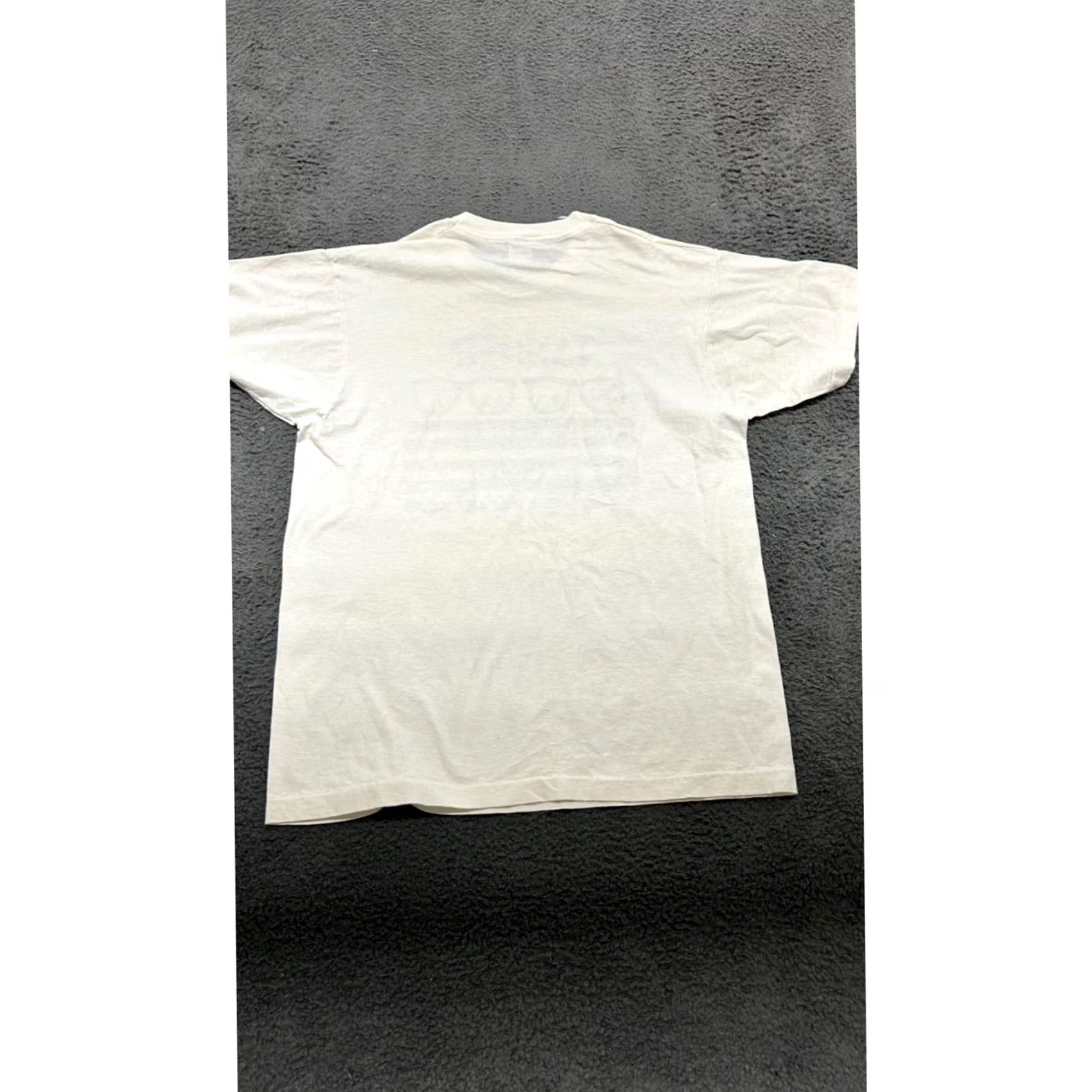 Fruit Of The Loom VINTAGE Fruit Of The Loom T-Shirt XL White Cotton Summer Beach Design Men 100% Cotton Size US XL / EU 56 / 4 - 6 Thumbnail