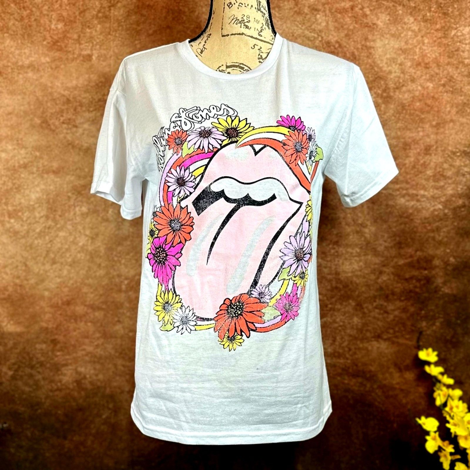 Other Rolling Stones T-Shirt White with flowers size M Size M / US 6-8 / IT 42-44 - 3 Thumbnail