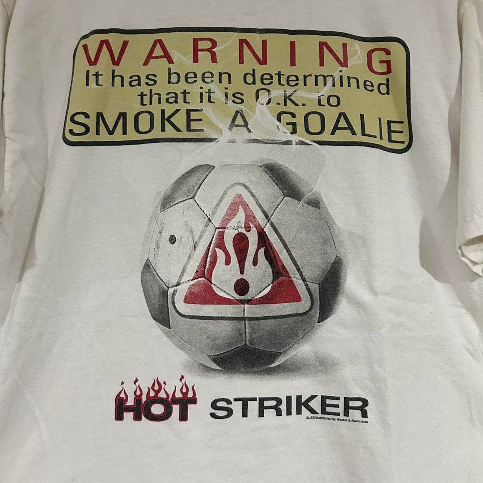 Gildan Vintage Soccer Warning Hot Striker Shirt Size US M / EU 48-50 / 2 - 3 Thumbnail