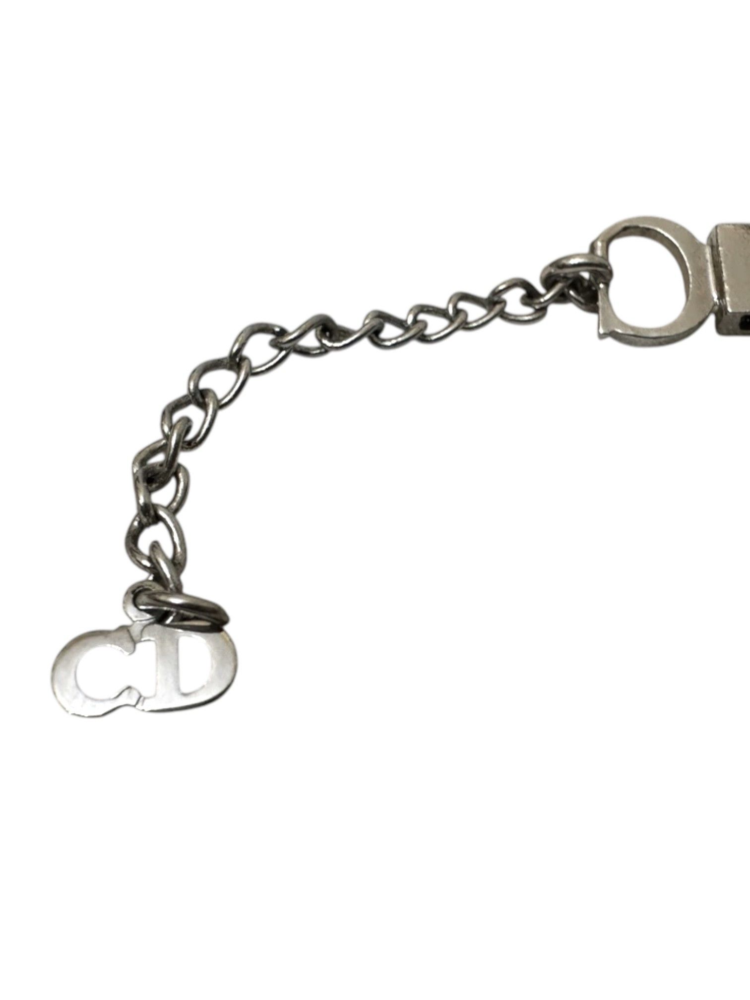 Dior Dior by John Galliano Silver Logo Plate Bracelet Size ONE SIZE - 4 Thumbnail
