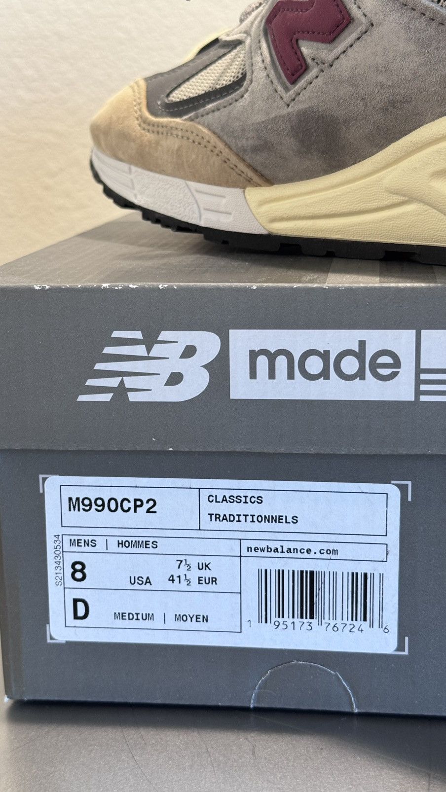 New Balance New 990v2 CP2 Size 8 MIUSA Size US 8 / EU 41 - 7 Thumbnail