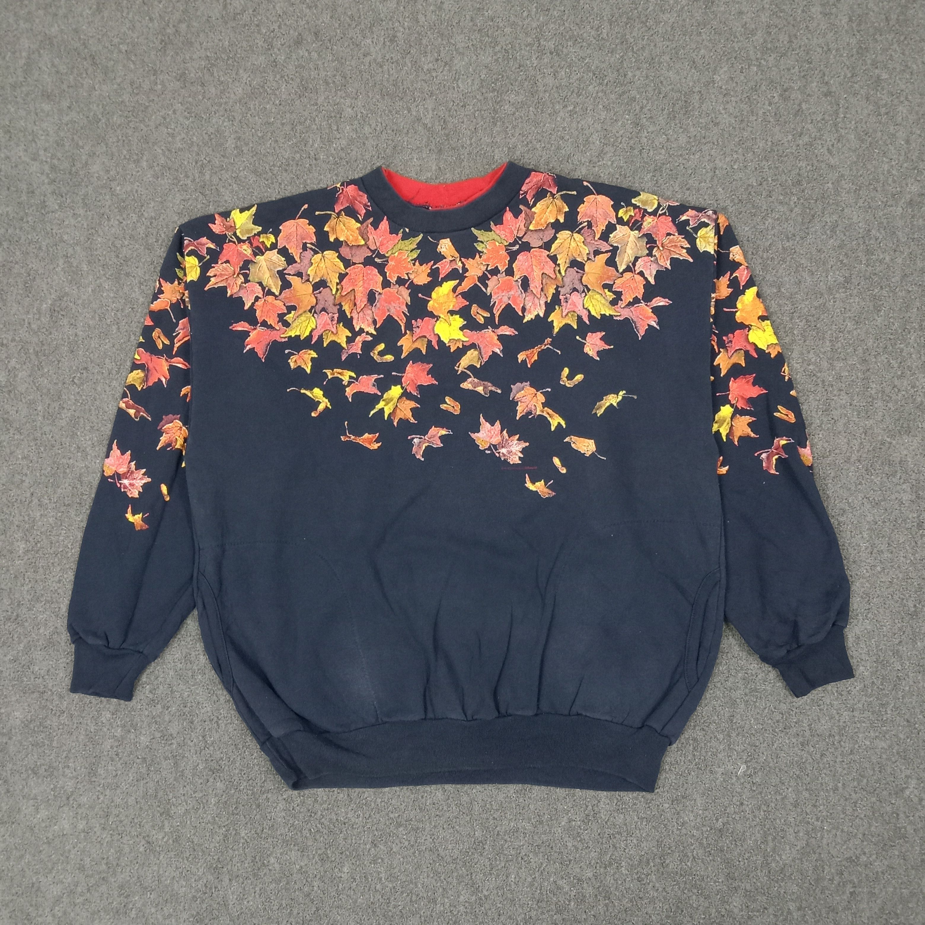 Vintage 90's Art Unlimited Nature Autumn Sweatshirt C262N27 Size US L / EU 52-54 / 3 - 1 Thumbnail