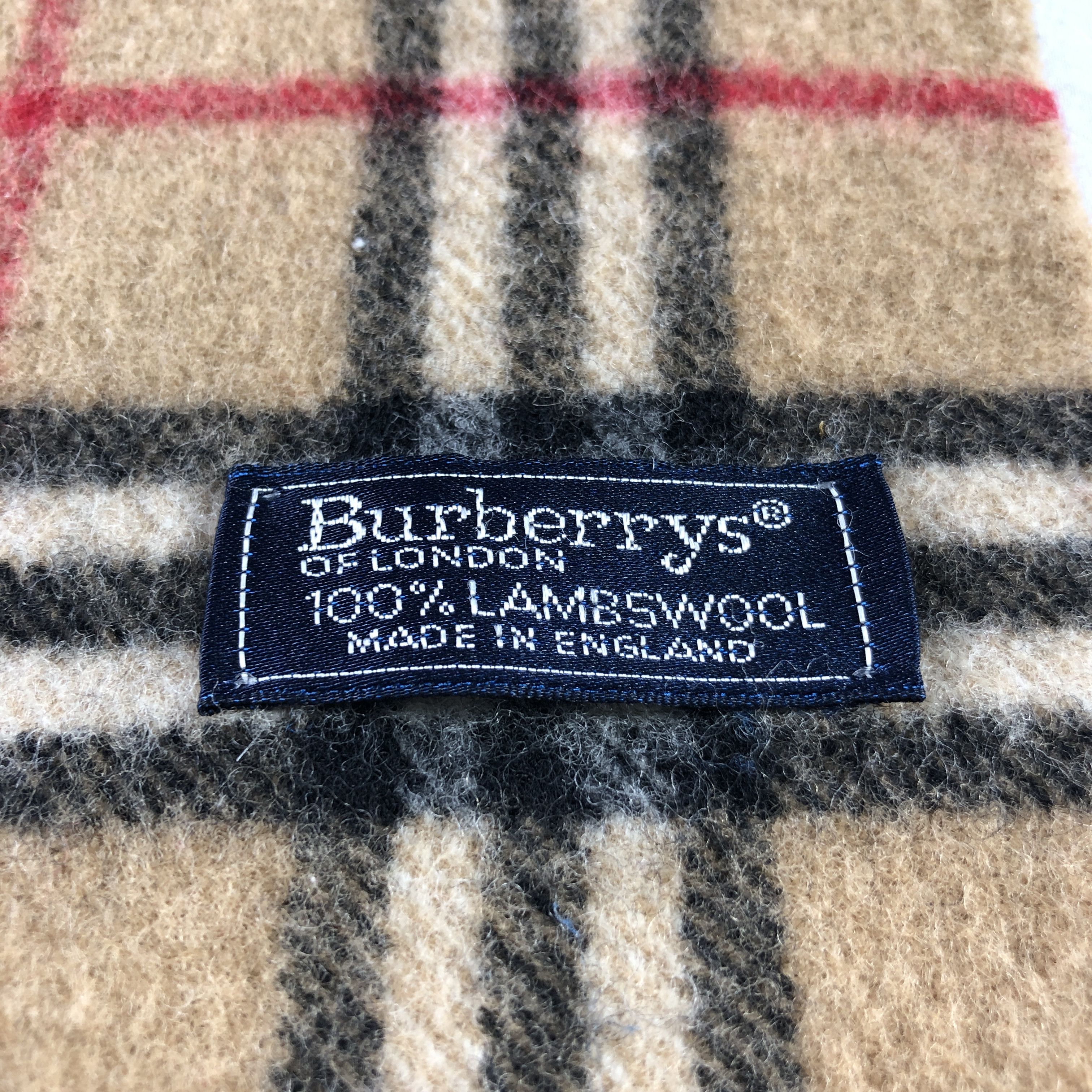 Burberry Burberrys Nova Check Tan Wool Scarf Muffler V2843 Size ONE SIZE - 5 Thumbnail