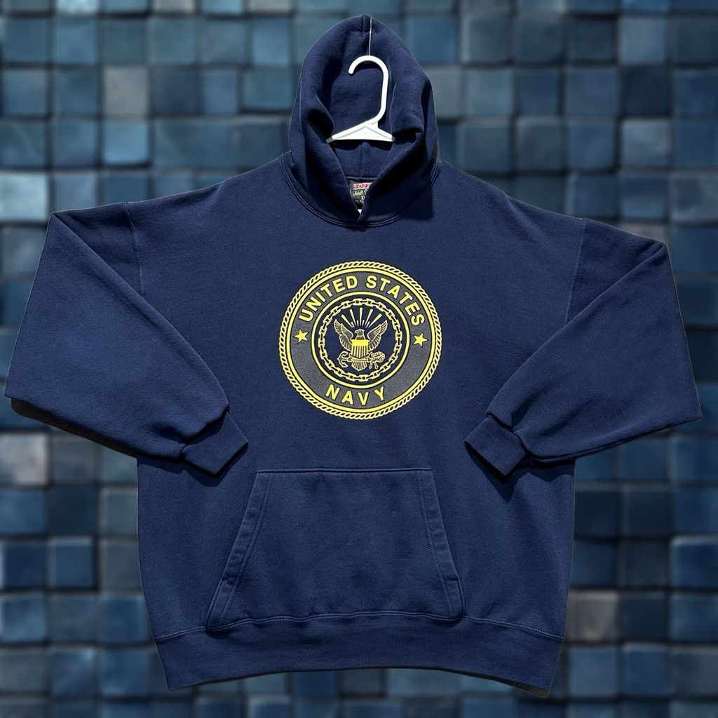 Soffe VINTAGE Soffe Navy Sweatshirt Mens XL Blue USA Pullover Fleece Pockets Lasting All Seasons Sweatshirt Mens XL Blue USA Size US XL / EU 56 / 4 - 1 Thumbnail