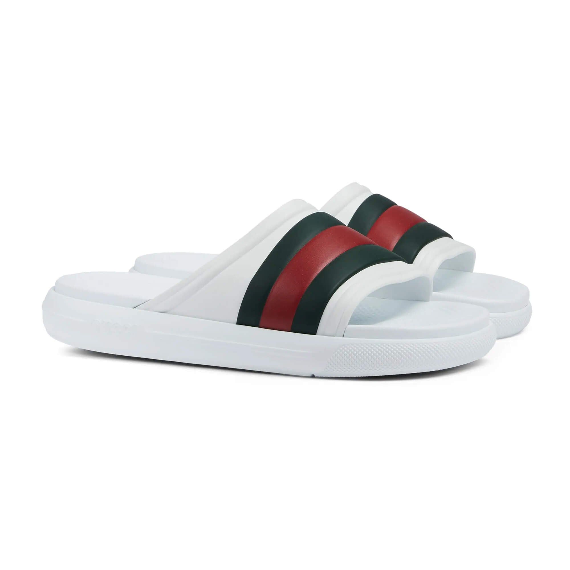 Gucci Gucci Web Rubber Slide Sandals SIZE 12 Size ONE SIZE - 1 Thumbnail