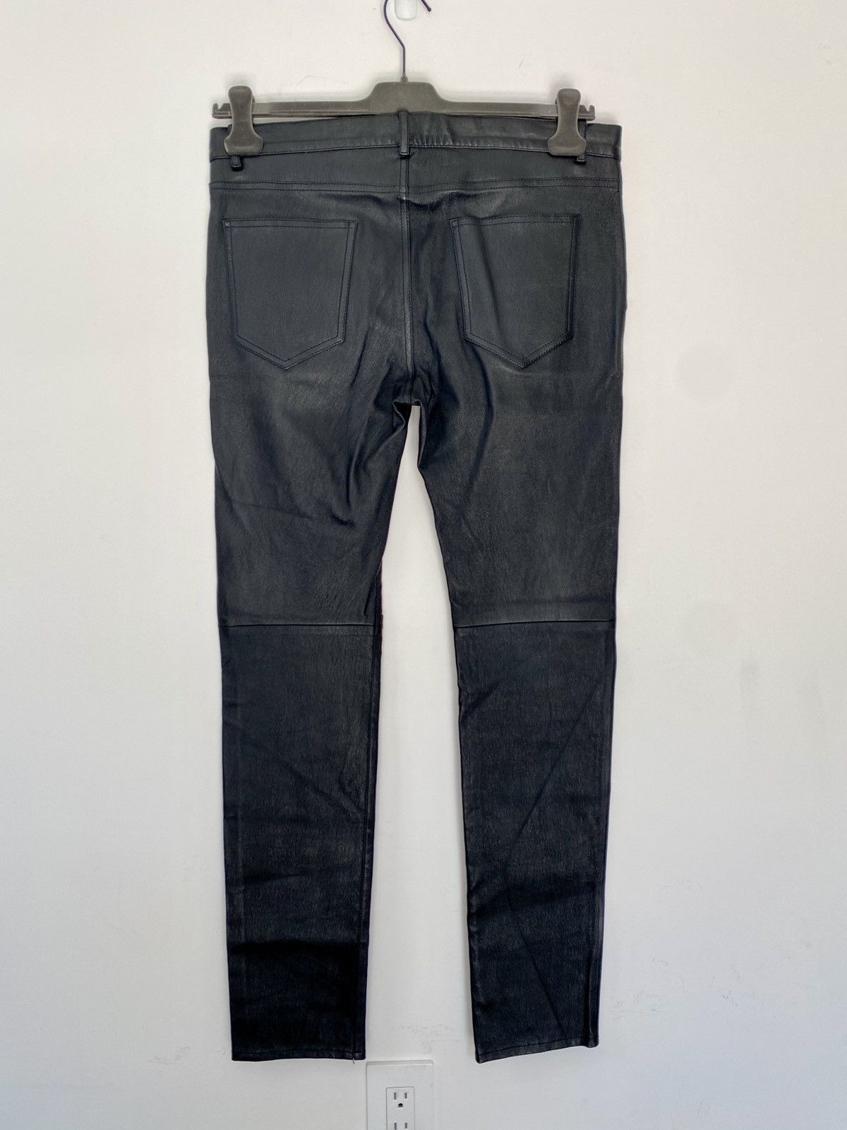 Saint Laurent Paris Saint Laurent Paris Skinny Lambskin Leather Trousers 50 Size US 34 / EU 50 - 3 Thumbnail