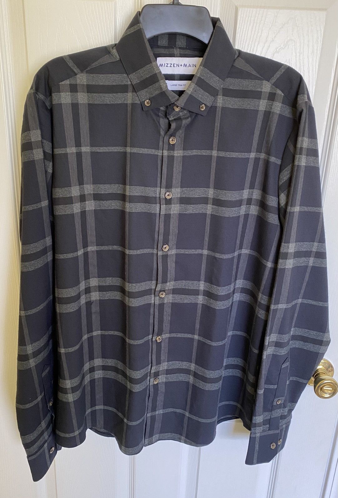 Mizzen+Main Mizzen + Main Large Trim Fit Proctor Shirt Plaid Flannel Size US L / EU 52-54 / 3 - 1 Thumbnail