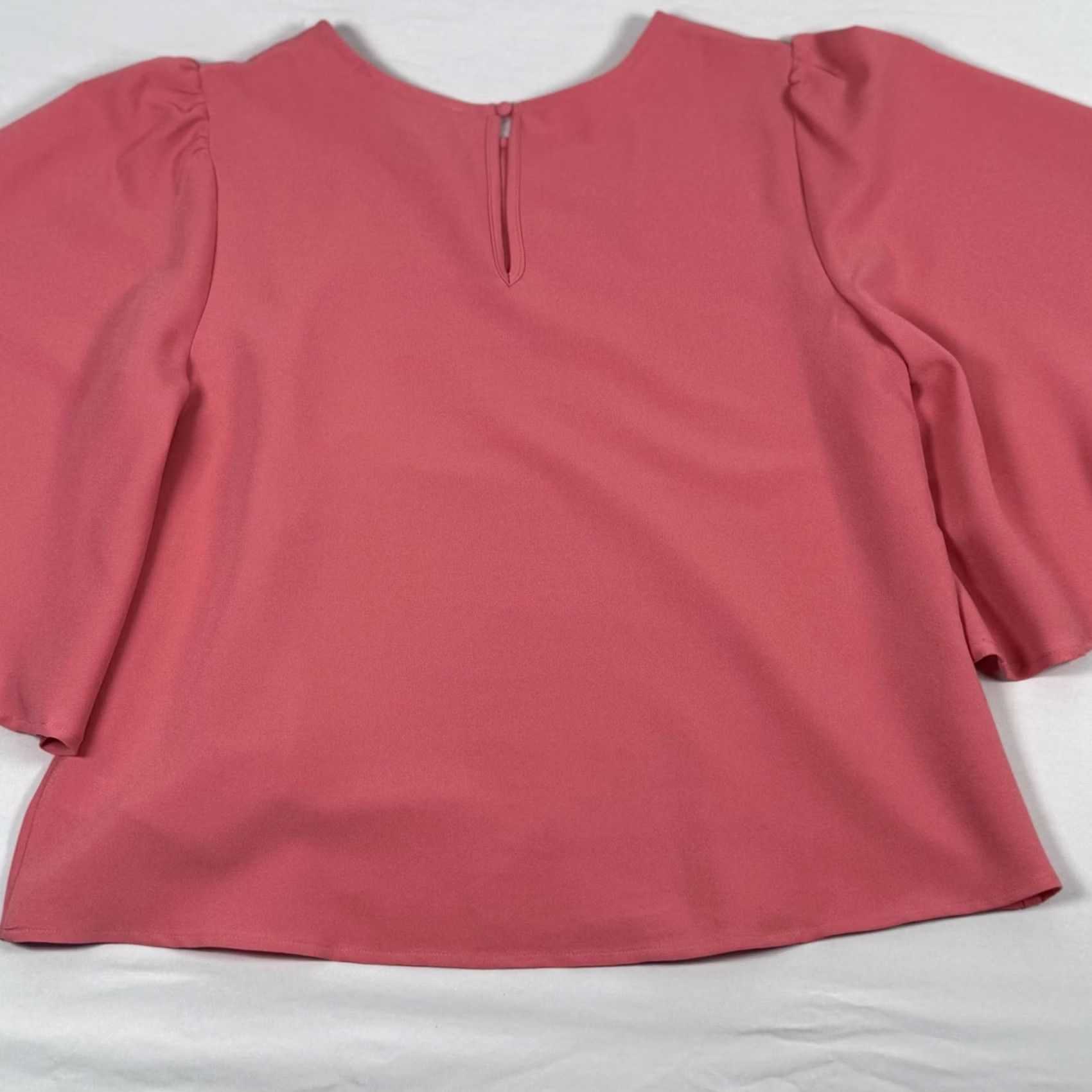 Vintage Sugarlips Pink Flutter Sleeve Top - Minimalist Boho Retro Womens Blouse M Size M / US 6-8 / IT 42-44 - 7 Thumbnail