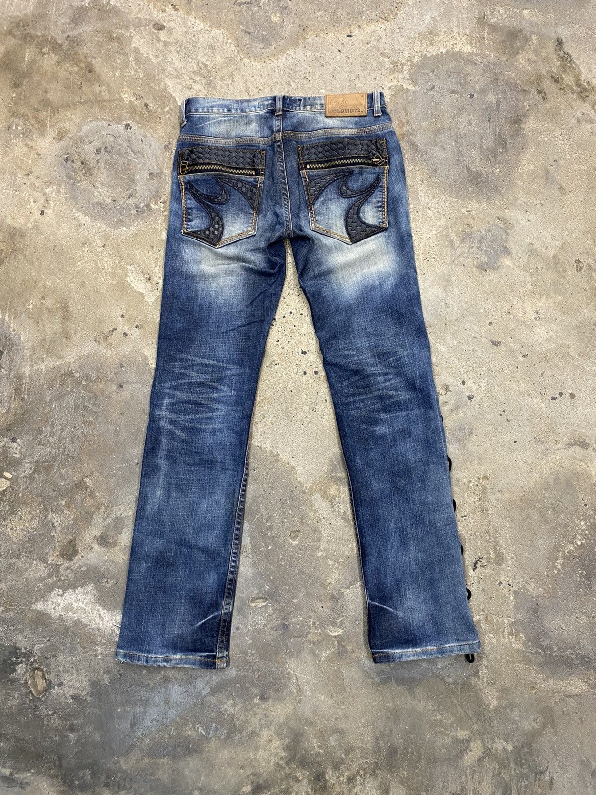 Japanese Brand Cloud72 side laced jeans wash Size US 32 / EU 48 - 12 Thumbnail