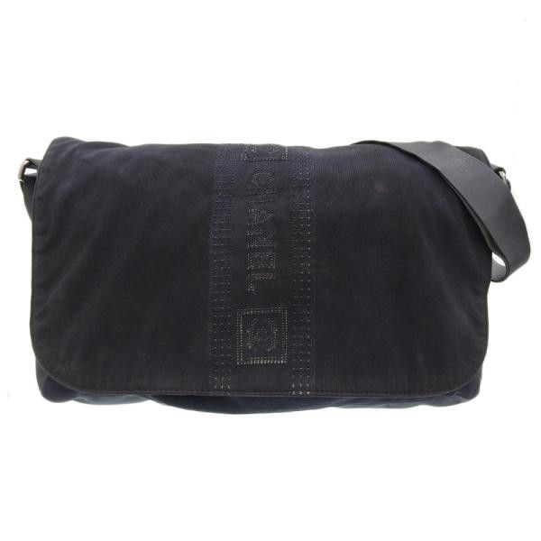 image of Chanel Sport Ligne Logo Messenger Bag in Black, Women's