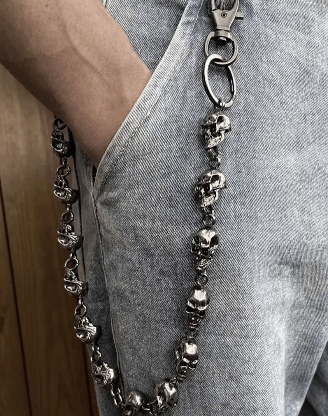 Jewelry Skull Link Wallet Demon Pocket Chain Size ONE SIZE - 5 Thumbnail