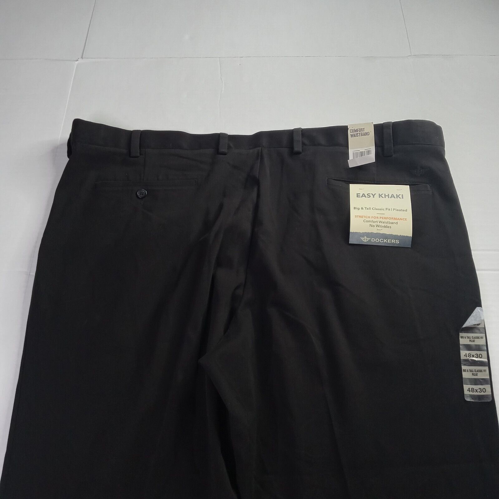 Dockers Dockers Easy Khakis Pants Mens 48x30 Black Classic Fit Size US 44 / EU 60 - 8 Thumbnail