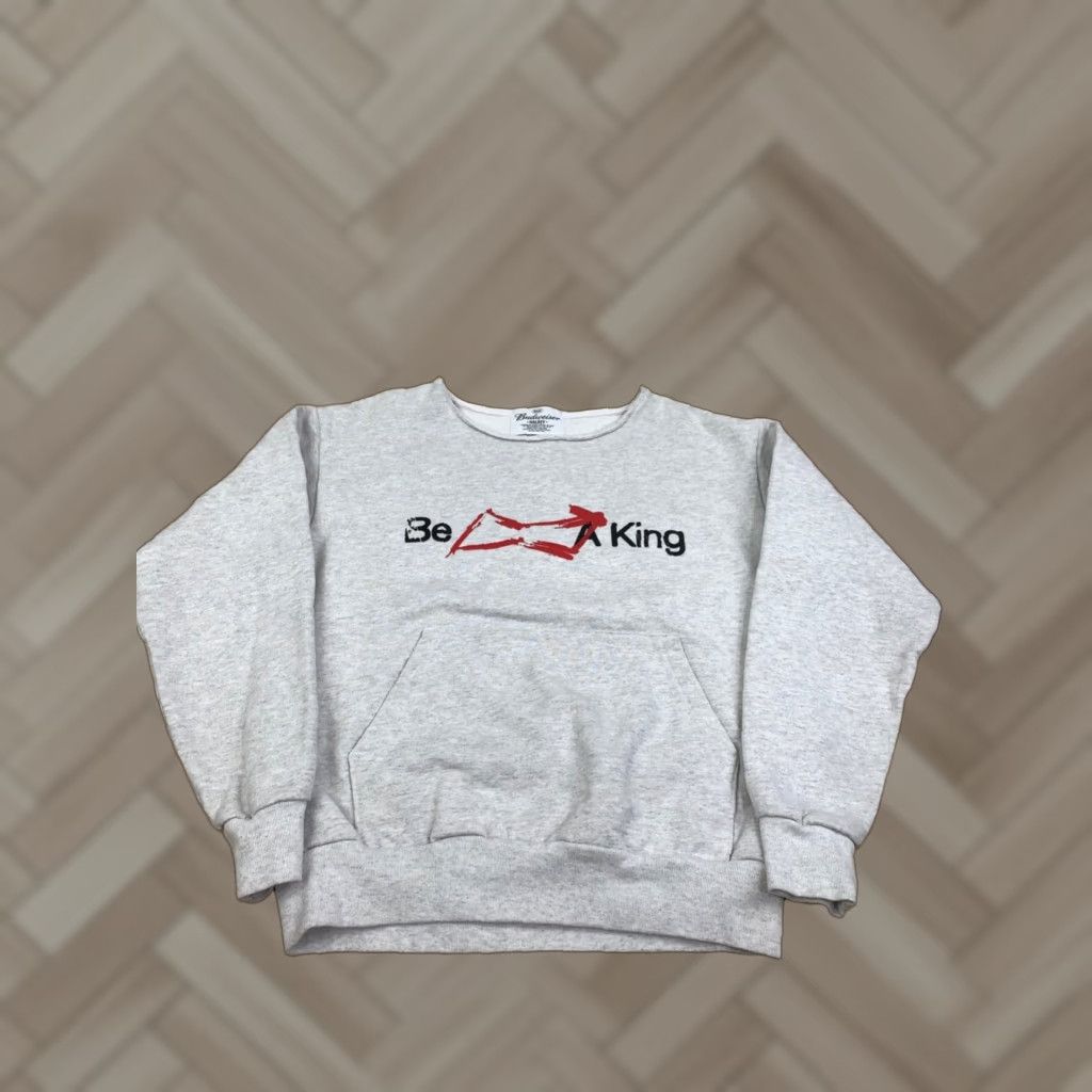 Budweiser Halsey Collab Pullover Sweatshirt Unisex S Gray Be a King 11373